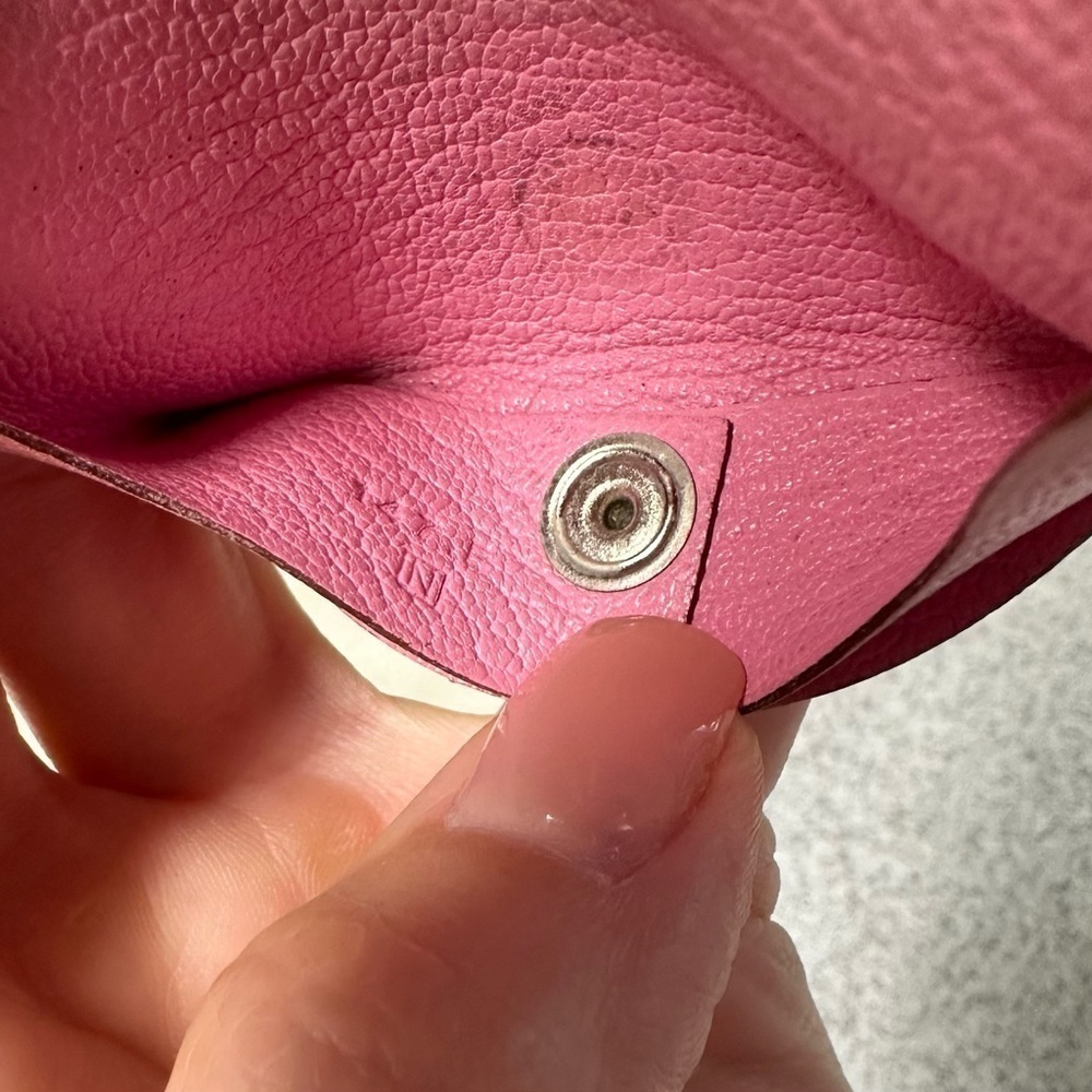AUTHENTIC HERMES BASTIA ROSE CONFETTI PINK BASTIA VEAU EPSOM LEATHER COIN CASE - Picture 6 of 7